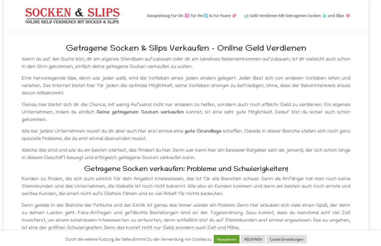 Socken & Slips Affiliate Projekt
